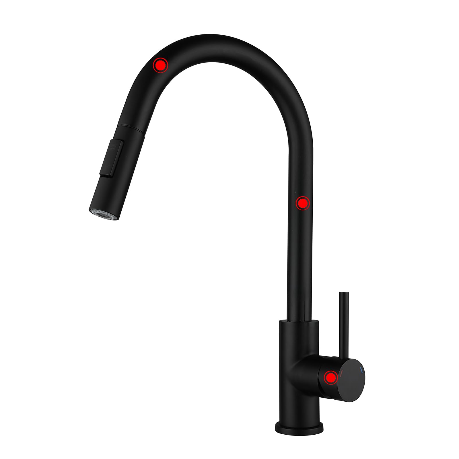 HADECOLL Touchless Kitchen Faucet With Pullout Sprayer 360° Black Stainless Steel Sink Mixer Tap 2 Spray Modes Smart Sensor Technology For Effortless Cleaning