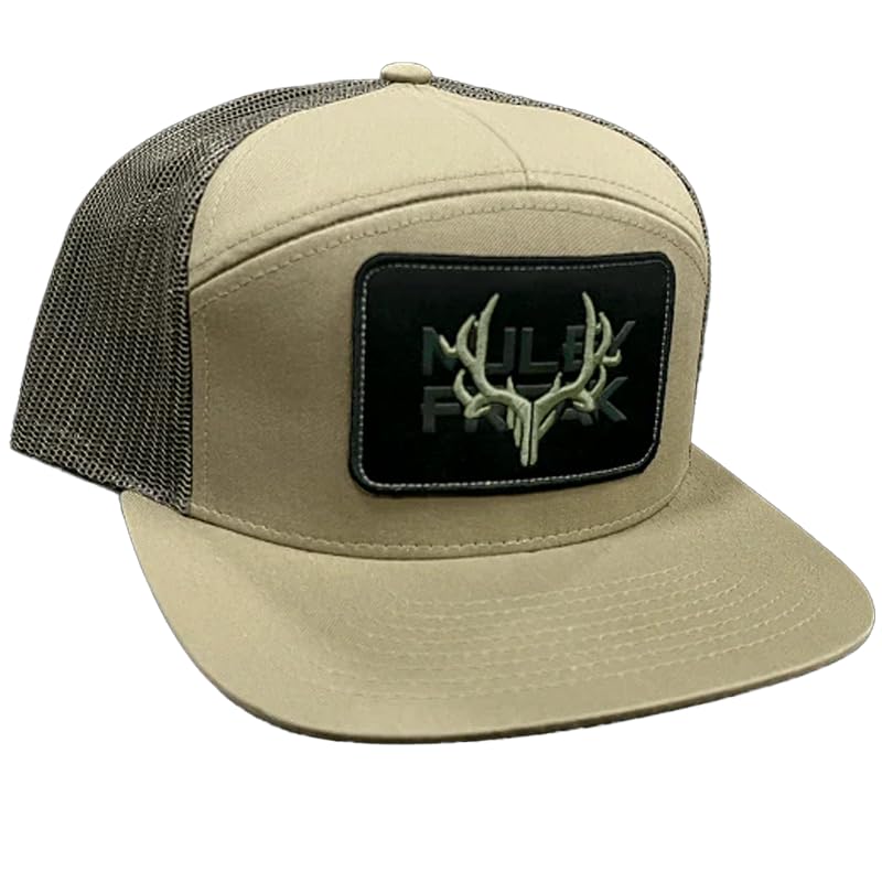 Muley FreakLogo Patch Flatty Snapback Hat Khaki