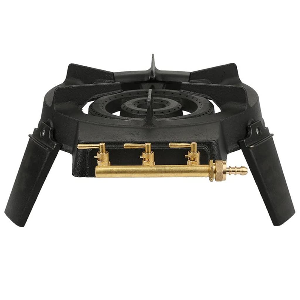Barbecue poêle brûleur gaz fonte wok avec 3 vannes accessoires de cuisine