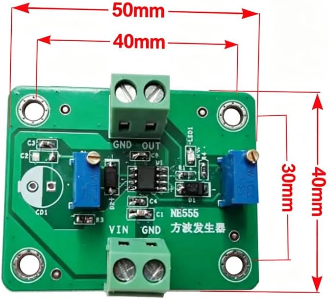 NE555 Square Wave Frequency Duty Cycle