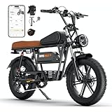 Tamobyke T73 Retro Moped Electric Bike,1000W Motor 30 MPH Ebike,48V 15.6AH Removable...