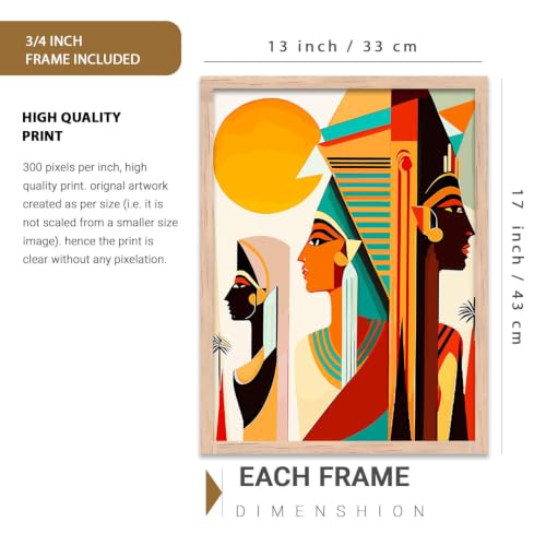 Image of kotart Premium Digital Paintings with Frame for Home Decoration - Painting for Living Room Bedroom Office Room Decor - Painting for Wall Decoration - Pack of 6 (Art 5, 13x17 inch)