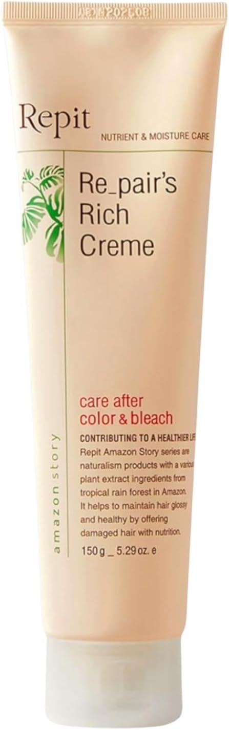 Rich Crème Hair Essence – Repair for Damaged, Colored & Bleached Hair | Post-Color & Bleach Care, Daily Use Leave-In Treatment, 150g | RepitUSA