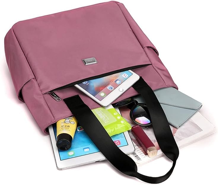 YXQSED Nylon Shopper Damen, Leicht Multi-Tasche Handtasche Wasserdicht Groß Umhängetasche Schwarz