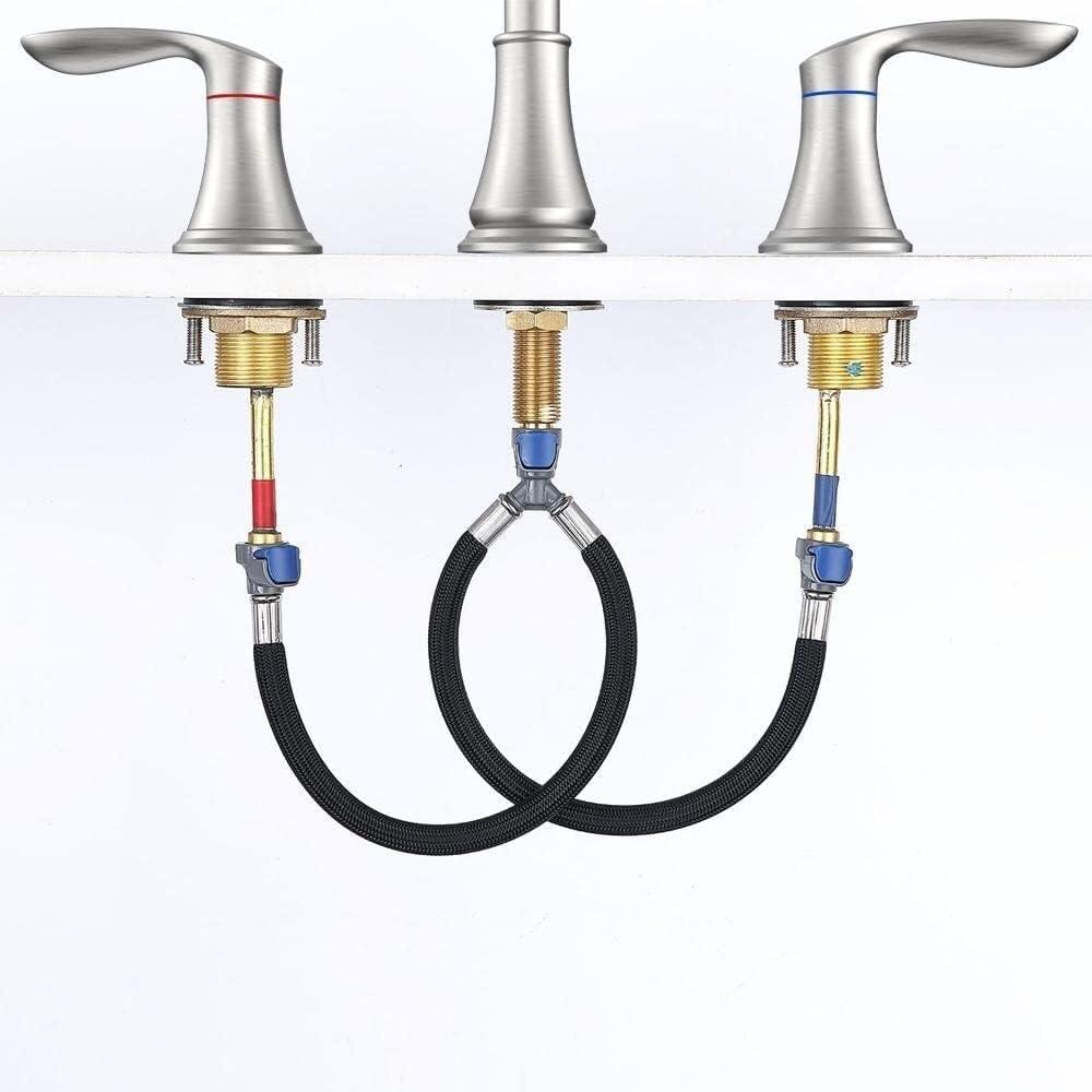 Robinet évier lavabo 8 pouces avec bonde escamotable et bec pivotant 360
