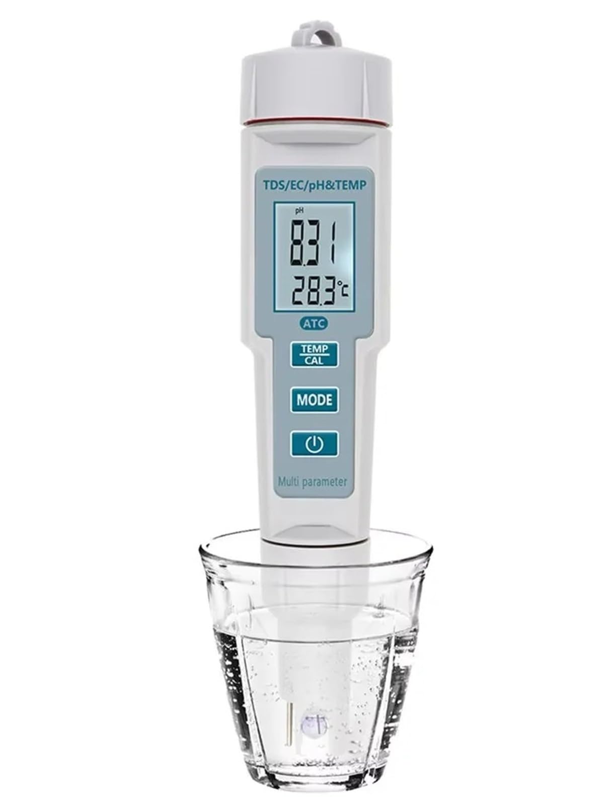Kongmm One Color Digital Water Tester, 4 In 1 Tds Ec Temp Ph Meter Acidity Tester Pen Water Quality Tester Thermometer For Swimming Pool Hydroponic