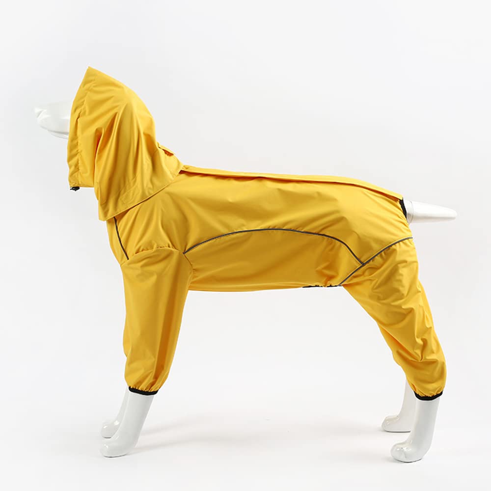 Chubasquero para Perros, Ropa Impermeable for Perros Grandes, for Pug, Bulldog francés, con Todo Incluido, Suministros for Mascotas(Yellow,XS)