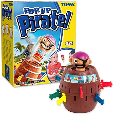 TOMY Pop Up Pirate Classic Children's Action Board Game, Family and Preschool Kids Game, Action Game for Children 4, 5, 6, 7, 8 Year Old Boys and Girls and Adults