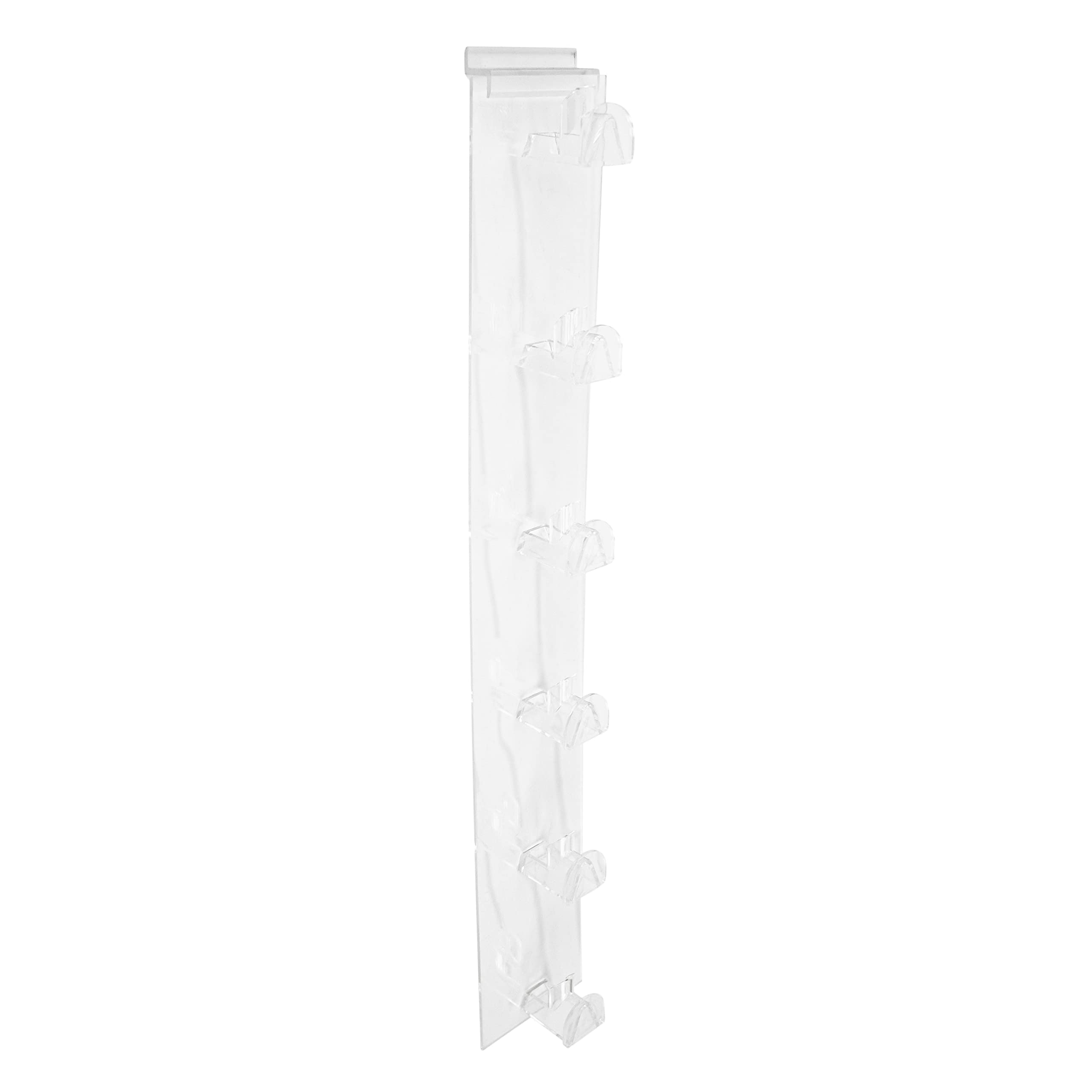 VICTORY DISPLAY & STORE FIXTURE MFG Slatwall Mounting Clear Acrylic Eyewear Rack Holds Six (6) Pairs of Eyeglasses or Sunglasses (Quantity 2) (2, 3.75”W x 2.5”D x 24.25”H)