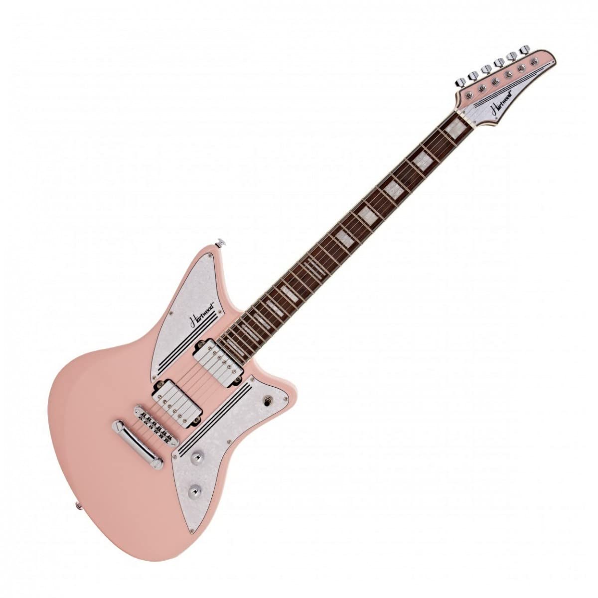 Hartwood Offset Vintage Style E-Gitarre, Strawberry Milkshake