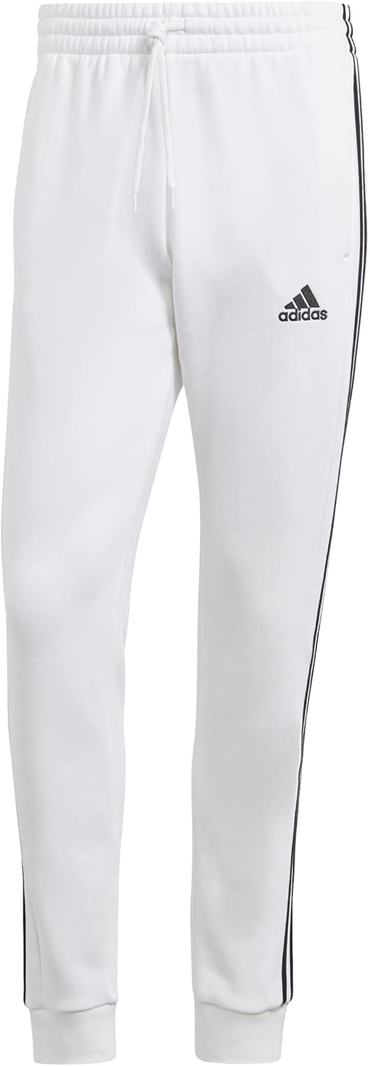 adidas Men's Essentials 3-Stripes Fleece Tapered Cuff Pants