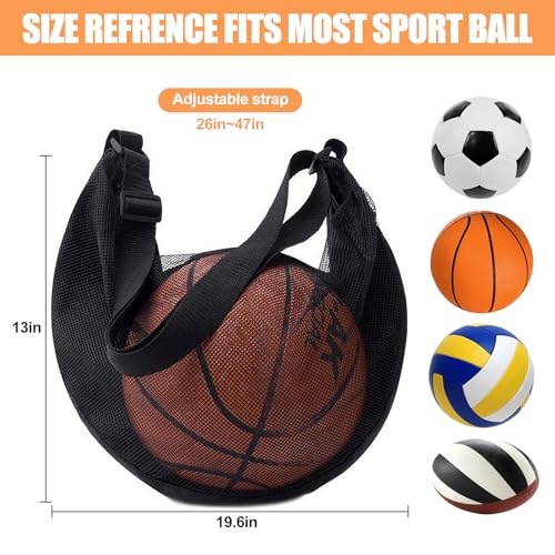 Noaxylic Bolsa de Malla para Pelotas, Pelotas Futbol, Mochila de Malla de Baloncesto, Tela Oxford Impermeable, Mochila Deportiva para Jóvenes, para Fútbol, Balon, Tenis, Rugby, Voleibol - imagen 2