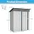 Mulinsonfly 5x3 FT Metal Storage Shed, Outdoor Storage Shed with Single Door, Lockable Steel Utility Shed with 2 Air Vents for Tools and Equipment, Waterproof and UV-Resistant for Garden and Backyard
