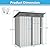GihulaGo Outdoor Storage Shed, 5x3 FT Galvanized Steel Metal Shed, Lockable Waterproof Tool Storage Sheds for Garden, Patio, Lawn – Durable Storage Solution in Multiple Sizes