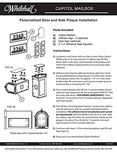 Whitehall Capitol Mailbox With Post, Custom Side Mount Mail Box, Superior Personalized Metal Mailbox, Outside Mailboxes - Green/Gold #TOP5