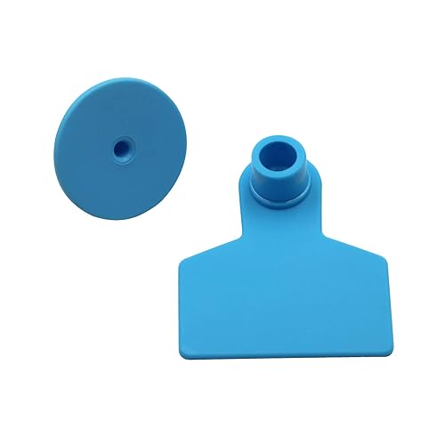 Miniatura 7 de Etiquetas de oído en blanco, 100 unidades de etiquetas de oído de ganado en blanco para cerdos, cabras, ovejas, ganado, terneros, vacas, animales