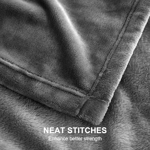 Hansleep-Fleece-Blanket-Twin-Size-Grey-Soft-Cozy-Twin-Blanket-Fuzzy-Flannel-Lightweight-Blanket-for-Bed-Sofa-Couch-Travel-Camping-60-x-80-Inches