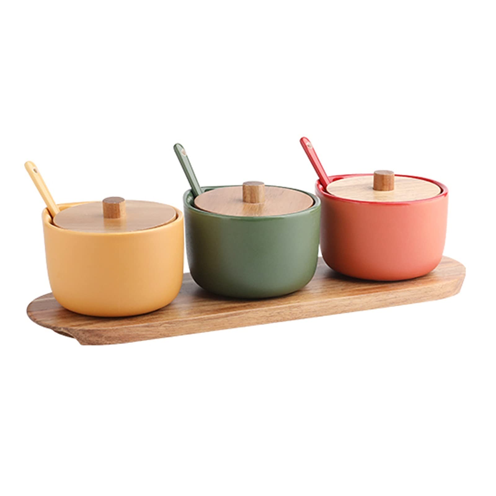 Barattolo per spezie Materiale Scatola Cucina Casalinghi Combinazione Set Barattolo per condimenti Barattolo per Zucchero e Sale in Ceramica Scatola per,C