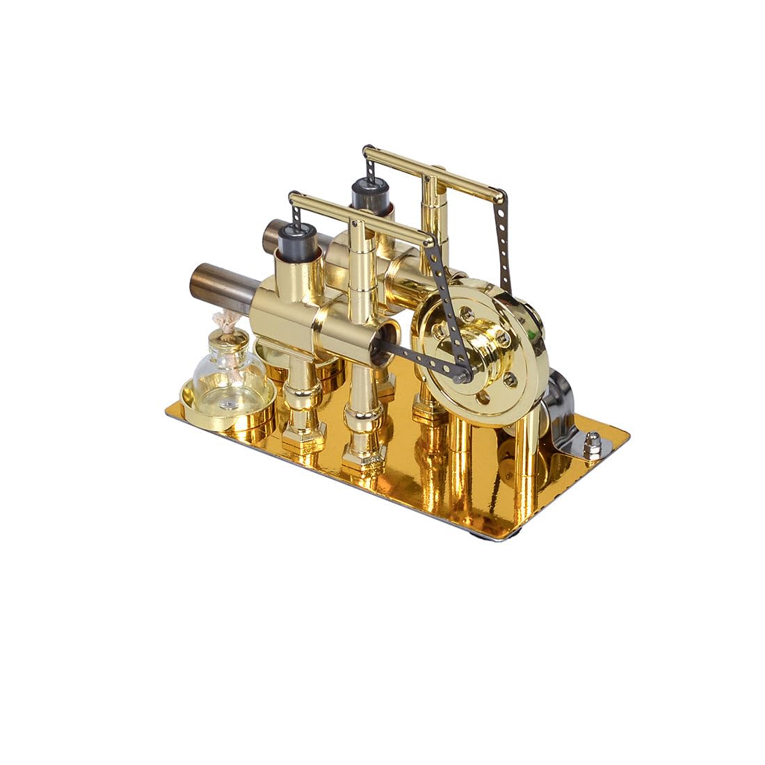Stirling Doppelzylinder-Motorgenerator - DIY Dampfmaschine Modell für Physik Experimente