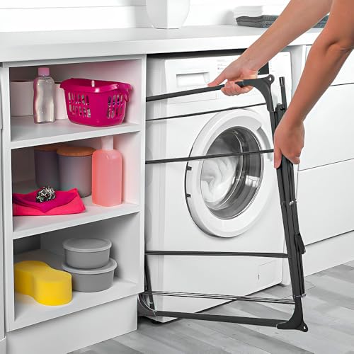 ZOPPER 3 Tier Folding Clothes Airer 14m Space For Laundry, Indoor And Outdoor | Non-Slip Feet & Corner Spaces for Hangers | Home Storage - Foldable Drying Rack, Lightweight, Space Saving Washing Line - Image 2