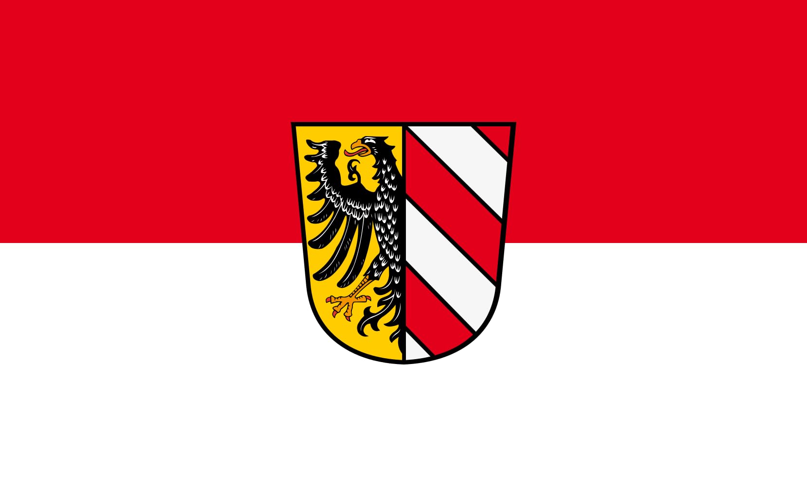 Drapeau Large Nürnberg anti-effilochage 1.35m² pour pavoisement de mairie