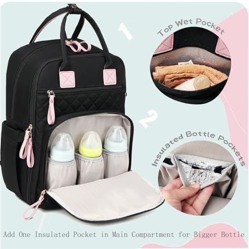 Loradi B030-L-CA 18 Pockets Diaper Bag Backpack thumb #1