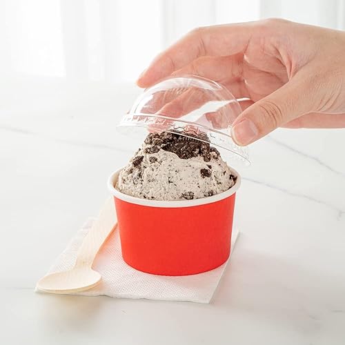 Miniatura 12 de Solo tapas tapas en forma de cúpula, 50 tapas de plástico transparente para tazas de Coppetta To Go de 3 onzas - Las tazas se venden por separado,