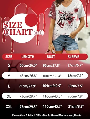 T-shirt d'Halloween pour femme look confortable Problem Solved - 6