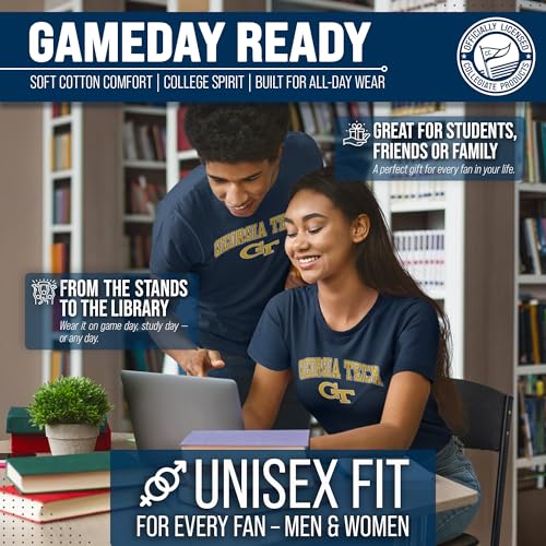 Image of NCAA Gameday Cotton T-Shirt for Men and Women | Officially Licensed NCAA Tee - Preshrunk Ring-Spun Cotton - Screen-Printed Team Logo