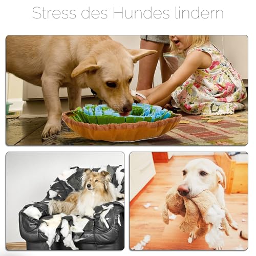 Senders Schnüffelmatte für Hunde, Futterschnüffel-Futtermatte, Hunde-Schnüffelmatte, Welpen-Trainingsmatte für langsames Füttern, fördert die natürliche Nahrungssuche und Stressabbau