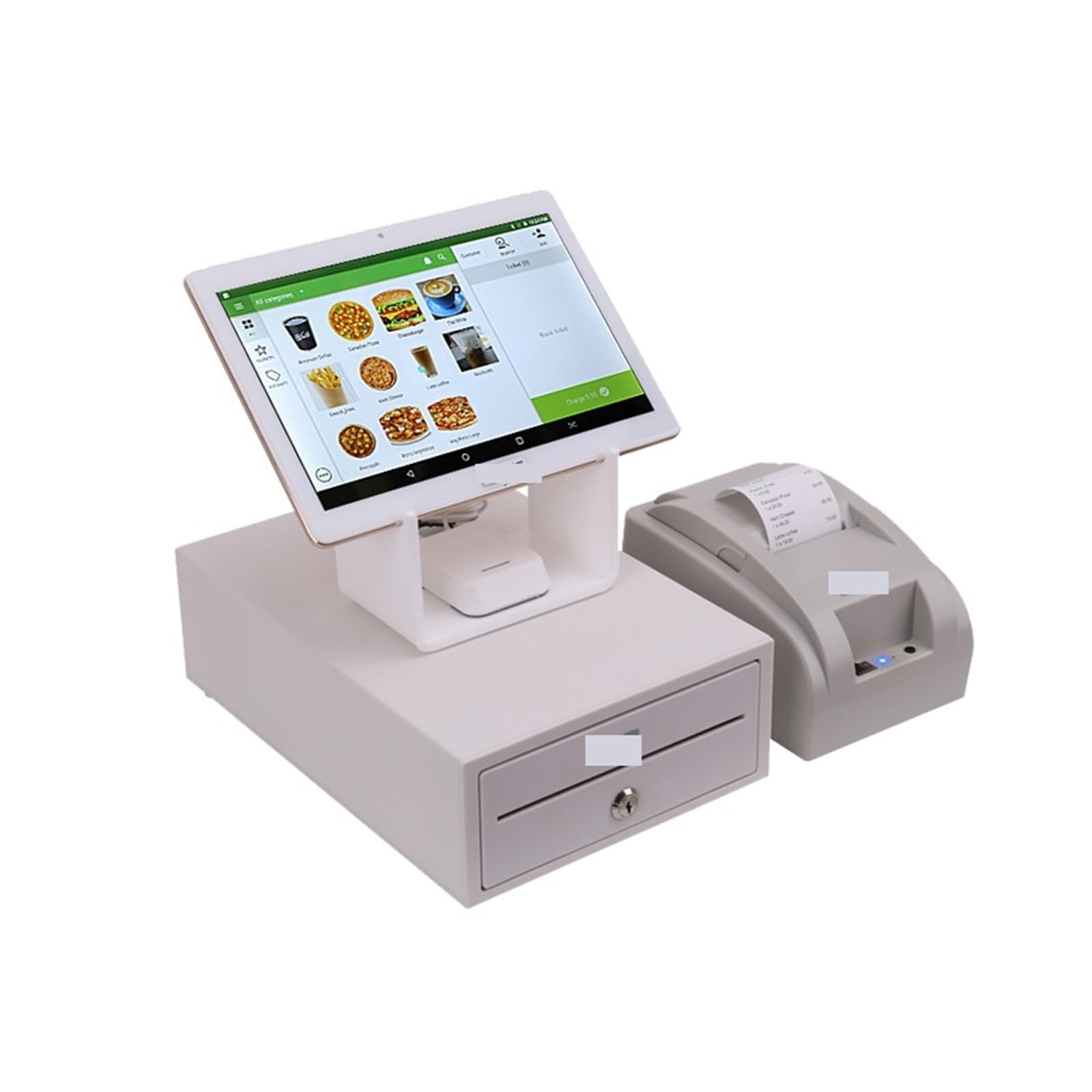 Caja registradora, Sistema POS de 10 Pulgadas con Impresora y Caja registradora con Software, para comercios (HS-003)