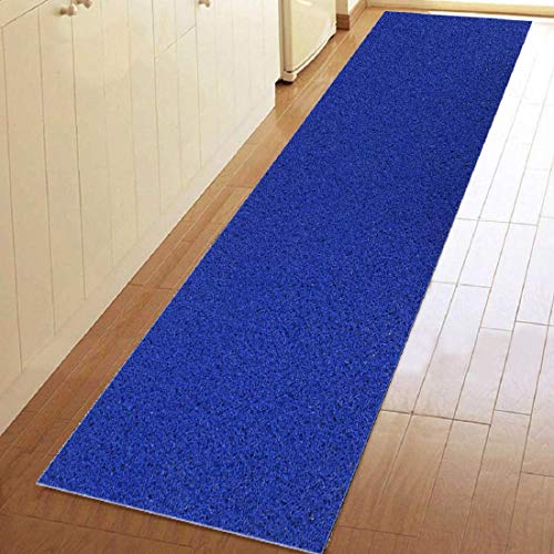 Image of Kuber Industries CTKTC040014 PVC Rubber Anti Slip Floor /Door Mat (Blue, 2x8 Feet)