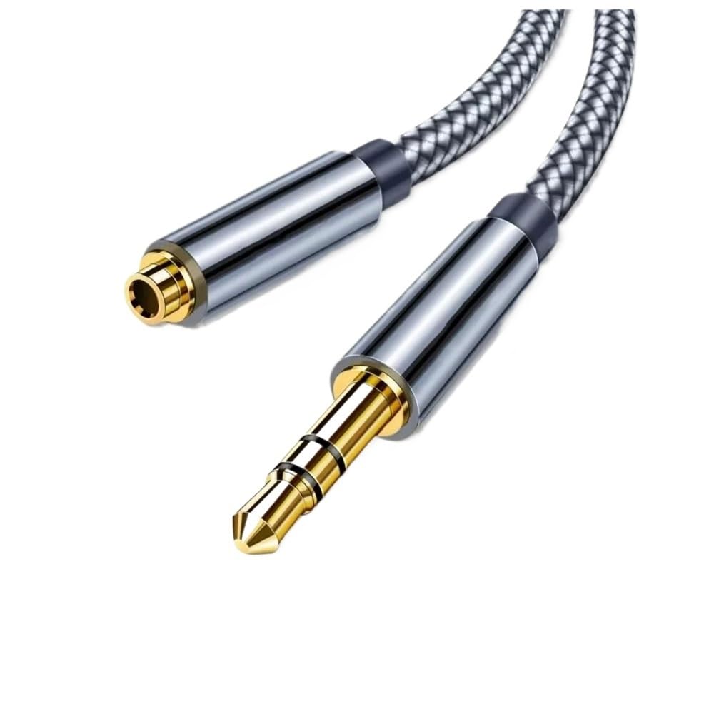 Przedłużacz słuchawek Ja-ck 3,5 mm audio Aux kabel 3,5 mm żeński rozdzielacz przedłużacz (0,5 m)