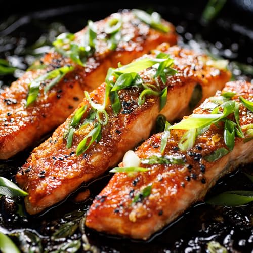 Faroe Island Salmon Fillets, Fresh, Premium, Skin-On, 8 oz Portions, Sustainably Raised in Cold North Atlantic Waters, Omega-3 Rich, All Fresh Seafood (24 Pieces)