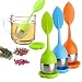 Loose Leaf Tea Infuser - Silicone Handle Tea Infuser Stainless Steel Strainer for Tea Pot, Mug - Loose Tea Steeper - Tea Diffuser for Loose Tea, Fennel Tea, Herbal Tea 3 Set - Green/Blue/Orange