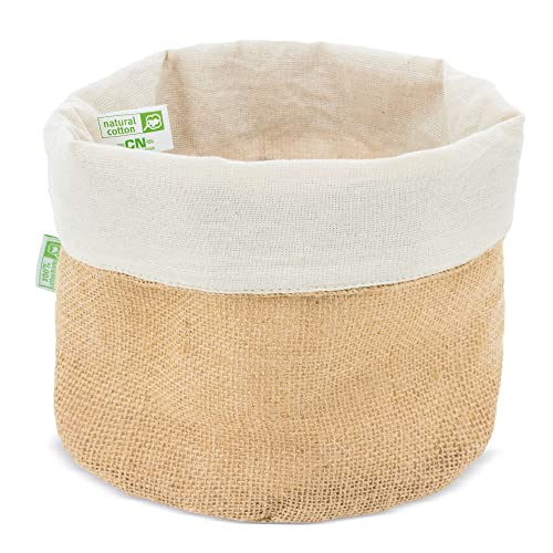 Meyvaser Panera para pan de Algodón y Jute Natural, Bolsa para pan, guardar pan 20x 15 Cm (110-B064) Cover