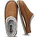 Pantoufles pour support de l'arche hommes Confortable Intérieur Point fait main Microsuède Sabot facile à mettre Maison Chaussures Avec Fausse Fourrure Chaude caoutchouc Extérieur Khaki Taille 47