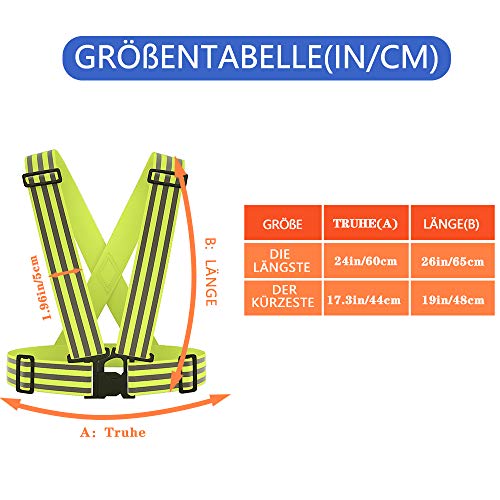 Miniatura 4 de Aykrm Chalecos De Seguridad Alta Visibilidad Reflectores Deportes S-Xl, Amarillo3