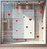 Valentine's Day Heart Wall Decals, 36 Red Hearts, Self-Adhesive Vinyl Window Stickers, Multiple Sizes, Removable #1