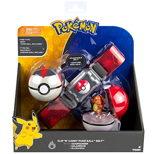 Conjunto de Ação - Pokémon - Cinto Porta Pokébolas - Charmander - Sunny TOMYT19206