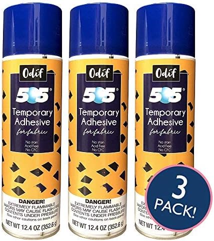 Odif USA 505 Spray & Fix Temporary Fabric Adhesive 3/Pk-12.4oz, 3 Pack