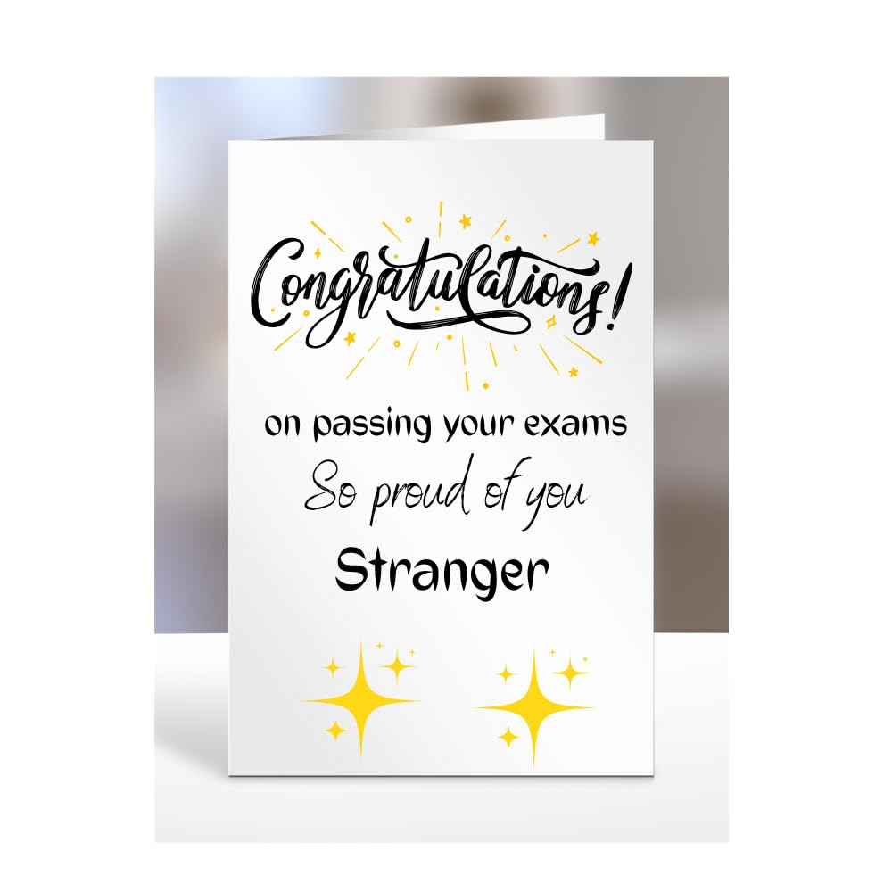 Exam Congratulations Card for Stranger, greetings card, men, women, female, male, him, her, presents for christmas, on passing your exams, A5-96_188