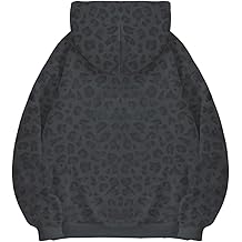 Women's Leopard Print Hoodies Long Sleeve Drawstring Cheetah Hoodies Y2k 90s Hooded Sweatshirt