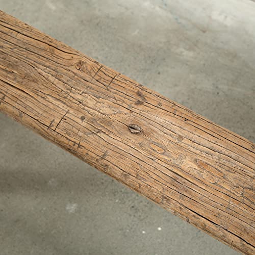 Artissance Handmade Wooden Entryway Bench, Vintage Noodle Bench for Living Room, Bedroom, or Entryway, End of Bed Bench, Weathered Natural Wood Bench Indoor Farmhouse Decor