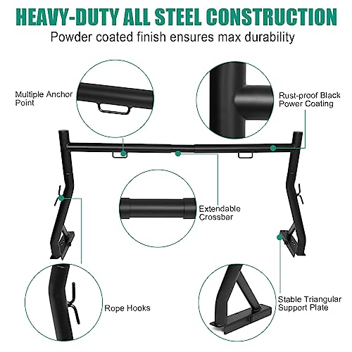 Image of Non-Drilling Steel Truck Rack, Extendable Truck Bed Ladder Rack