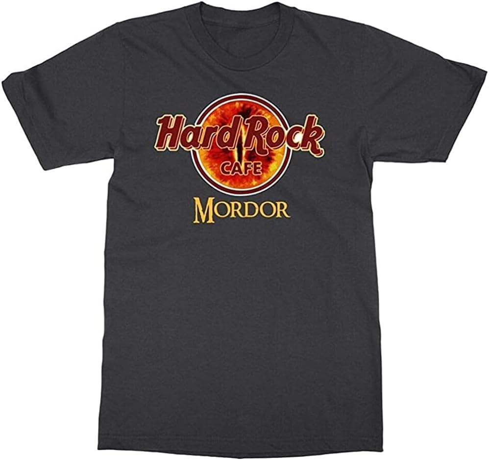 standard size Hard Mordor Cafe Rock Men\'s T-Shirt Black