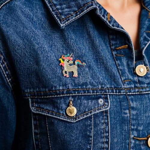 Image of Rhinestone Horse Brooches for Women Cute Cartoon Animal Unicorn Pin Jacket Coat Backpack Accessories Fashion Jewelry Gifts