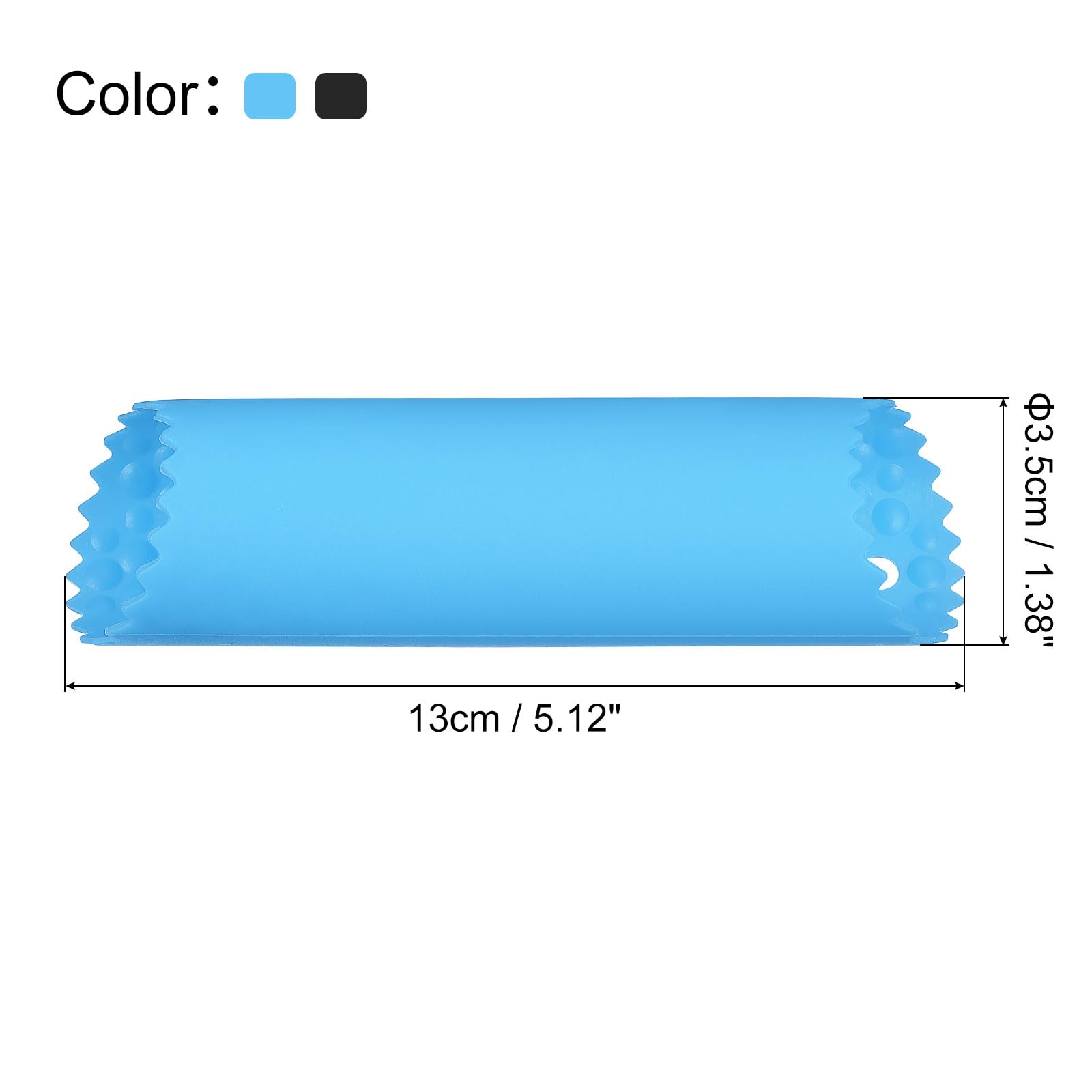 Pelador de ajos, rodillo removedor de piel, tubo de silicona antideslizante de 5.12 pulgadas de largo para herramientas de cocina útiles, negro/azul 2