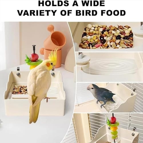 Comedero de comida para pájaros y cuenco multifuncional de interior 6