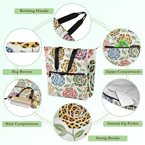 Bolsas de mano de tela resistente con asas cómodas para llevar libros y compras 5